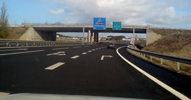 A8 exit to Peniche